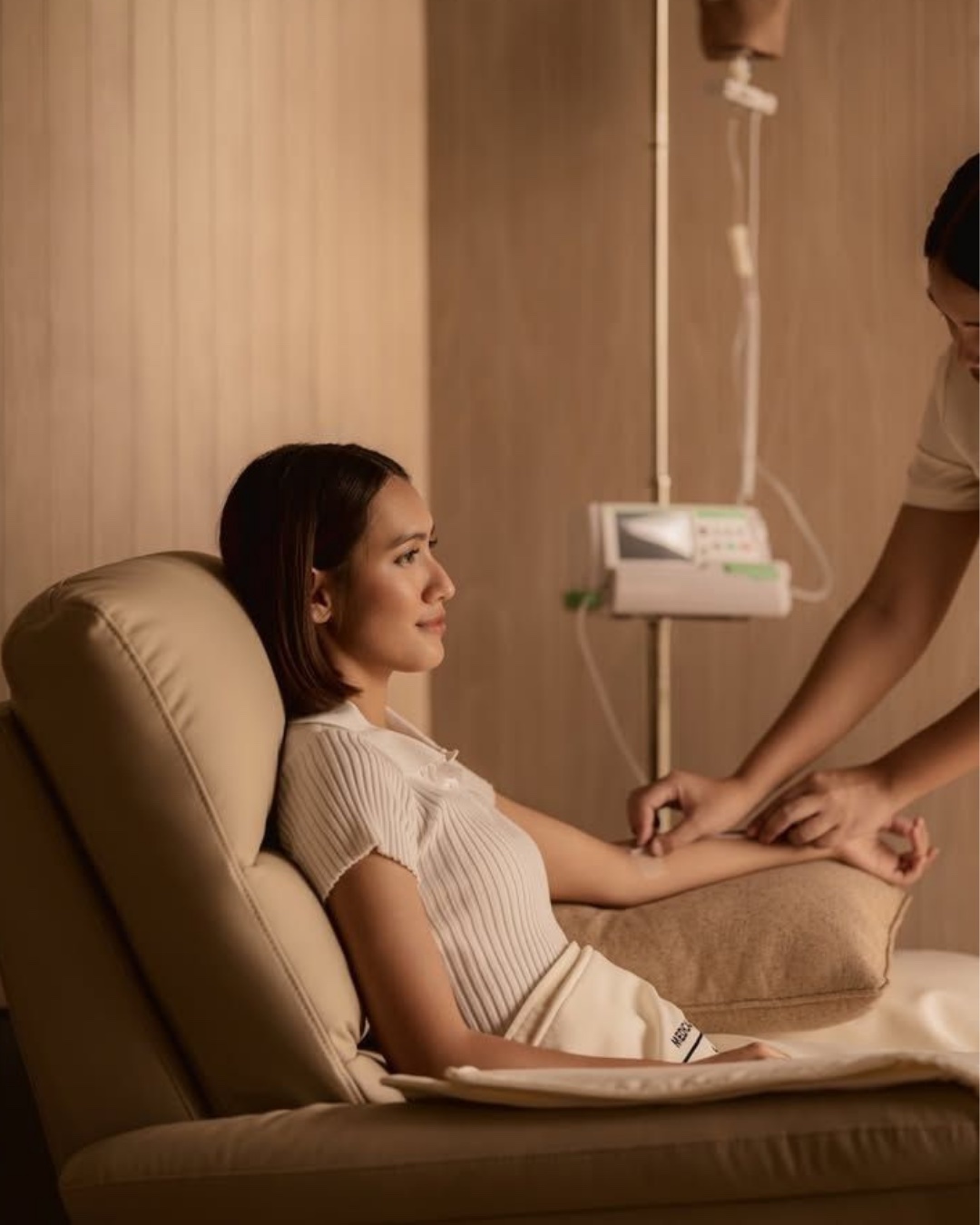 A physician-directed IV therapy session in progress